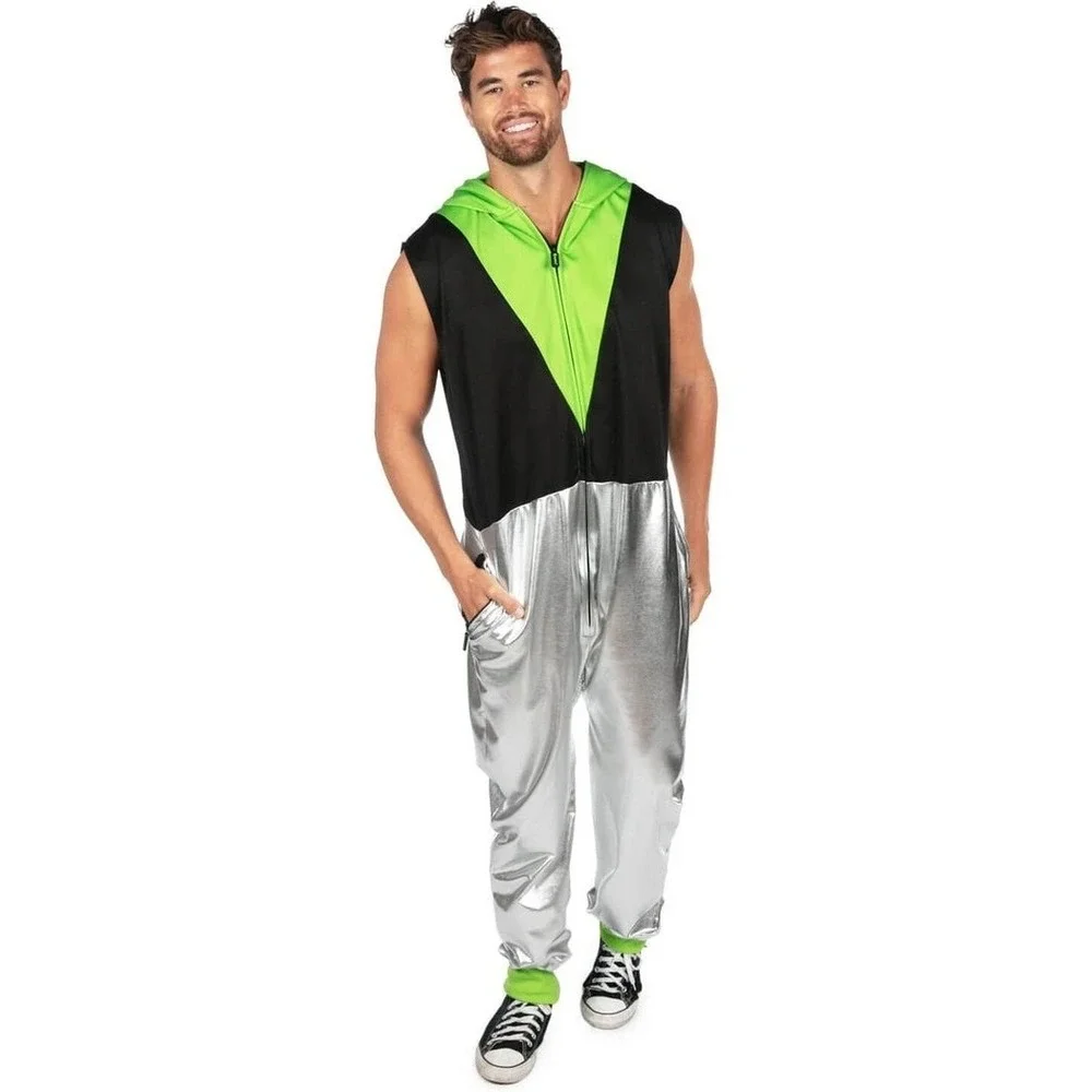 Tipsy Elves Alien Halloween Costume Hooded Jumpsuit Adult 2XL NWT